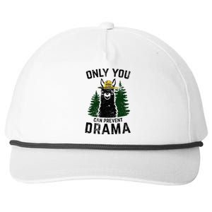 Funny Drama Llama Only You Can Prevent Drama Sarcastic Lover Snapback Five-Panel Rope Hat