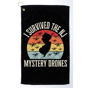 Funny Drone Lover I Survived The New Jersey Mystery Drones Platinum Collection Golf Towel