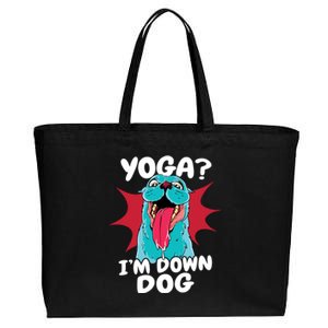 Funny Dog Lovers Yoga Funny Gift Yoga Im Down Dog Gift Cotton Canvas Jumbo Tote