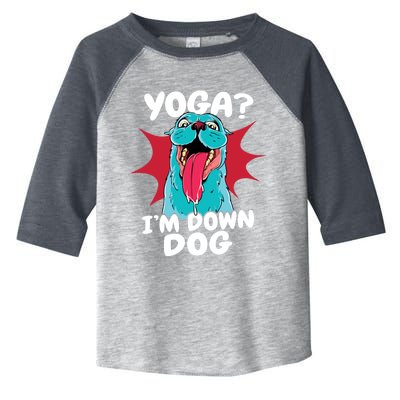 Funny Dog Lovers Yoga Funny Gift Yoga Im Down Dog Gift Toddler Fine Jersey T-Shirt