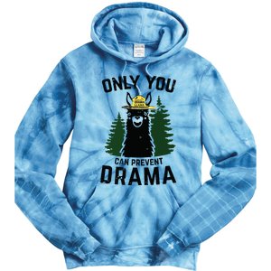 Funny Drama Llama Only You Can Prevent Drama Sarcastic Lover Tie Dye Hoodie