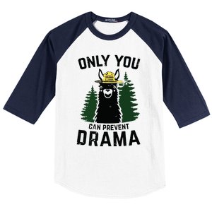 Funny Drama Llama Only You Can Prevent Drama Sarcastic Lover Baseball Sleeve Shirt