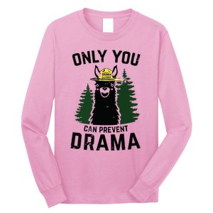 Funny Drama Llama Only You Can Prevent Drama Sarcastic Lover Long Sleeve Shirt