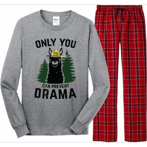 Funny Drama Llama Only You Can Prevent Drama Sarcastic Lover Long Sleeve Pajama Set