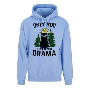 Funny Drama Llama Only You Can Prevent Drama Sarcastic Lover Unisex Surf Hoodie