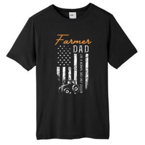 Farmer Dad Like A Normal Dad Only Cooler USA Flag Farming Tall Fusion ChromaSoft Performance T-Shirt