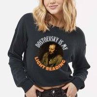 Fyodor Dostoevsky Literature Karamazov Light Reading Cropped Pullover Crew