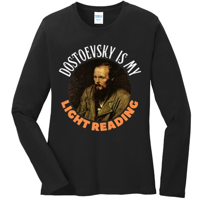 Fyodor Dostoevsky Literature Karamazov Light Reading Ladies Long Sleeve Shirt