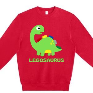 funny dinosaur Legosaurus toy Saurus dino Premium Crewneck Sweatshirt