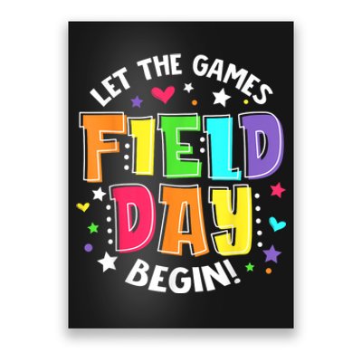 Field Day Let The Games Begin Boy Girl Teacher Poster