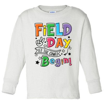 Field Day Let The Games Begin Boy Girl Teachers Gifts Toddler Long Sleeve Shirt