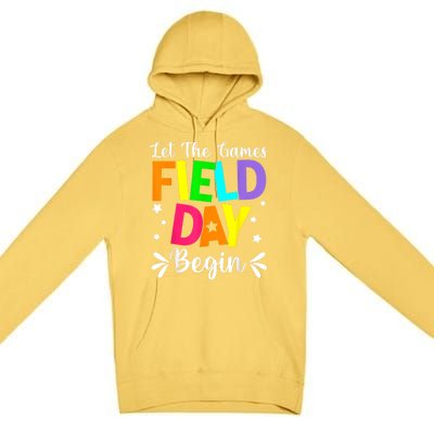 Field Day Let The Games Begin Teacher Boy Field Day Premium Pullover Hoodie