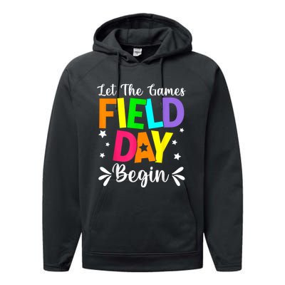 Field Day Let The Games Begin Teacher Boy Field Day Performance Fleece Hoodie