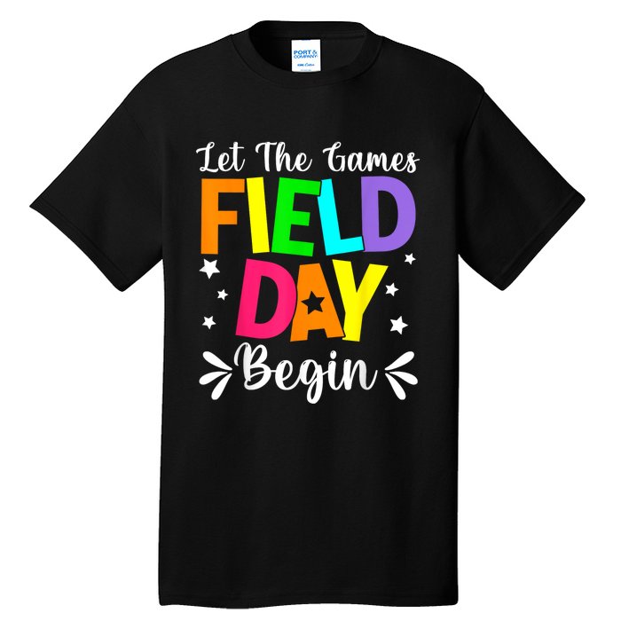 Field Day Let The Games Begin Teacher Boy Field Day Tall T-Shirt