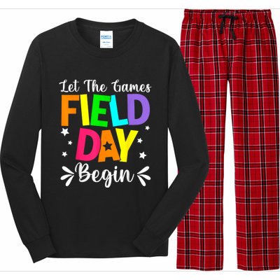 Field Day Let The Games Begin Teacher Boy Field Day Long Sleeve Pajama Set