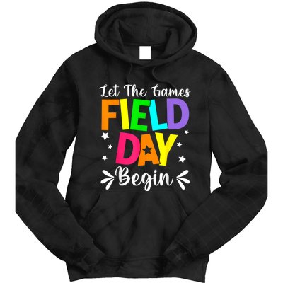 Field Day Let The Games Begin Teacher Boy Field Day Tie Dye Hoodie