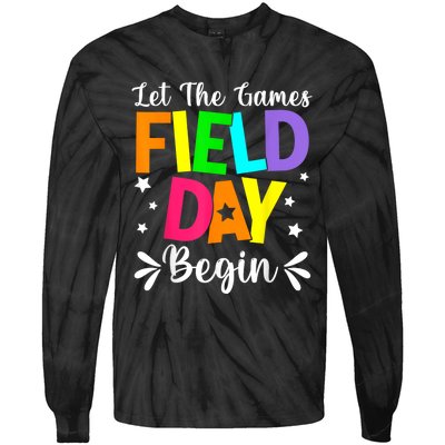 Field Day Let The Games Begin Teacher Boy Field Day Tie-Dye Long Sleeve Shirt