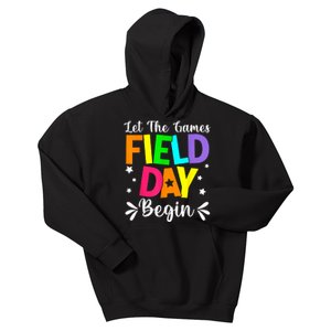 Field Day Let The Games Begin Teacher Boy Field Day Kids Hoodie