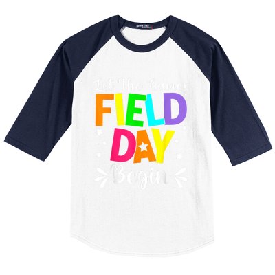 Field Day Let The Games Begin Teacher Boy Field Day Baseball Sleeve Shirt