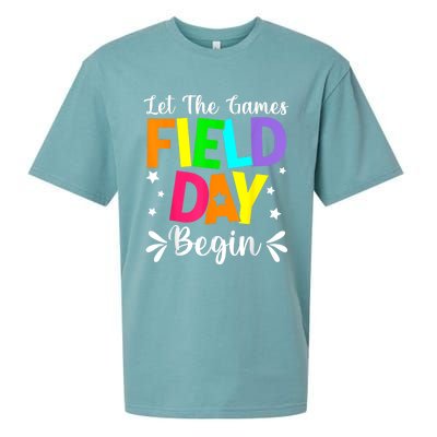 Field Day Let The Games Begin Teacher Boy Field Day Sueded Cloud Jersey T-Shirt