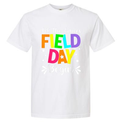 Field Day Let The Games Begin Teacher Boy Field Day Garment-Dyed Heavyweight T-Shirt