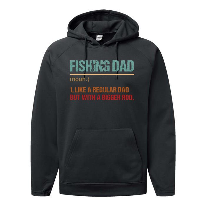 Fishing Dad Like A Normal Dad Only Cooler Performance Fleece Hoodie