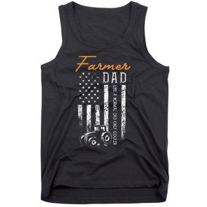 Farmer Dad Like A Normal Dad Only Cooler Usa Flag Farming Tank Top