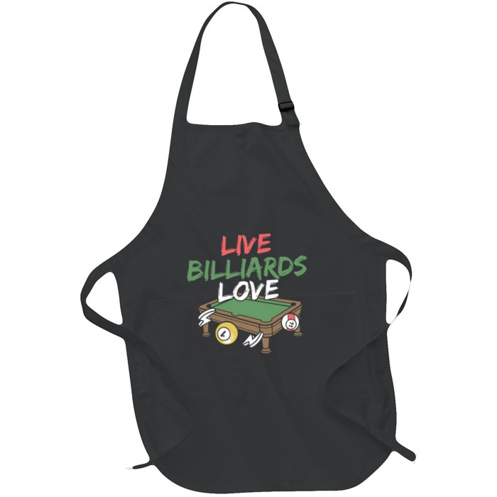 Father's Day Live Billiards Love Pool Player Gift For Dad Apron