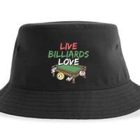 Father's Day Live Billiards Love Pool Player Gift For Dad Sustainable Bucket Hat