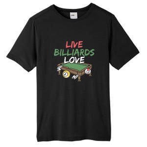 Father's Day Live Billiards Love Pool Player Gift For Dad Tall Fusion ChromaSoft Performance T-Shirt