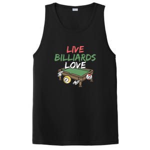 Father's Day Live Billiards Love Pool Player Gift For Dad PosiCharge Competitor Tank