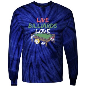 Father's Day Live Billiards Love Pool Player Gift For Dad Tie-Dye Long Sleeve Shirt