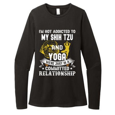 Funny Dog Lover Yoga Shih Tzu Funny Gift Womens CVC Long Sleeve Shirt