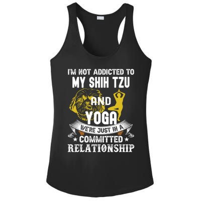 Funny Dog Lover Yoga Shih Tzu Funny Gift Ladies PosiCharge Competitor Racerback Tank