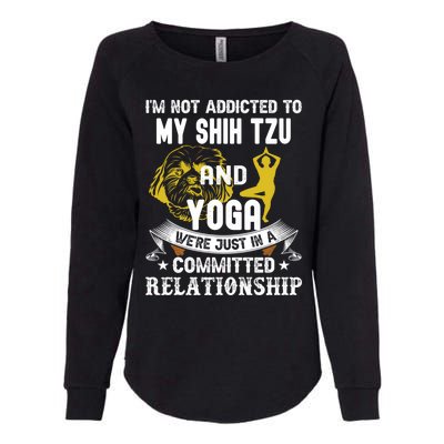 Funny Dog Lover Yoga Shih Tzu Funny Gift Womens California Wash Sweatshirt