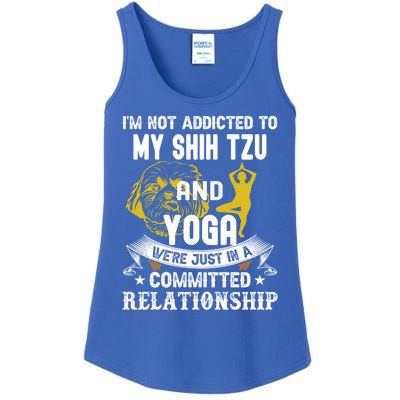 Funny Dog Lover Yoga Shih Tzu Funny Gift Ladies Essential Tank