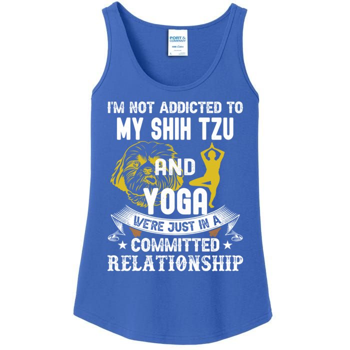 Funny Dog Lover Yoga Shih Tzu Funny Gift Ladies Essential Tank