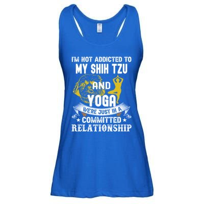 Funny Dog Lover Yoga Shih Tzu Funny Gift Ladies Essential Flowy Tank