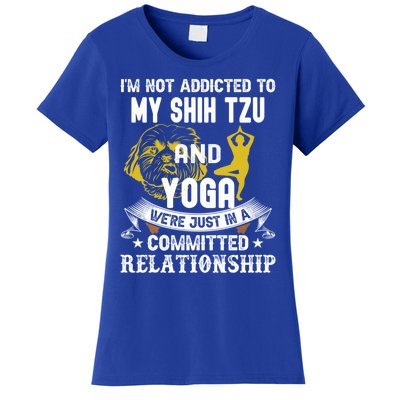 Funny Dog Lover Yoga Shih Tzu Funny Gift Women's T-Shirt