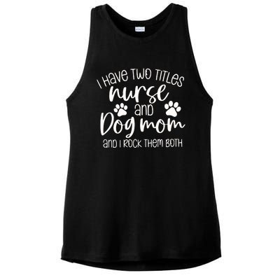 Funny Dog Lover Nurse Ladies PosiCharge Tri-Blend Wicking Tank