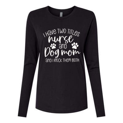 Funny Dog Lover Nurse Womens Cotton Relaxed Long Sleeve T-Shirt