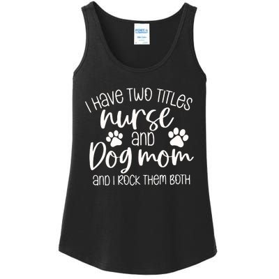 Funny Dog Lover Nurse Ladies Essential Tank