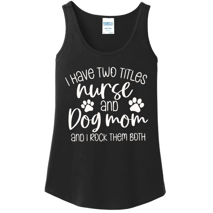 Funny Dog Lover Nurse Ladies Essential Tank