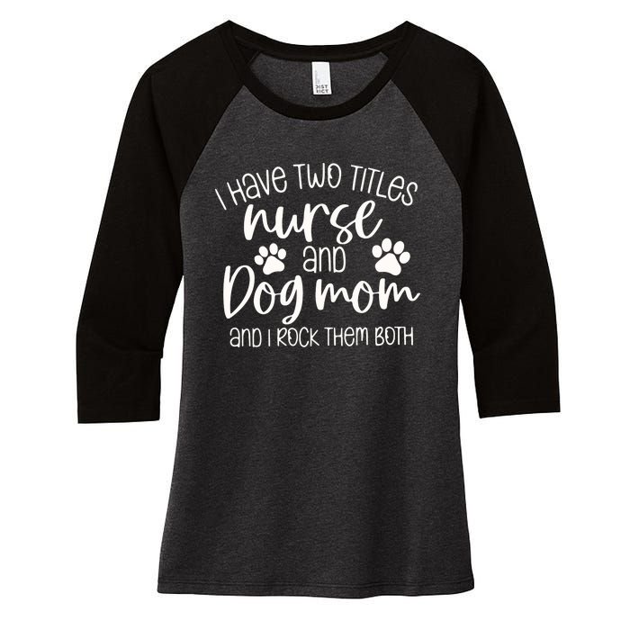 Funny Dog Lover Nurse Women's Tri-Blend 3/4-Sleeve Raglan Shirt