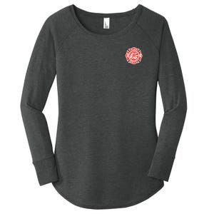 Fire Department Logo Uniform Fireman Symbol Firefighter Gear Women's Perfect Tri Tunic Long Sleeve Shirt