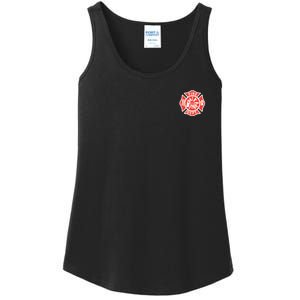 Fire Department Logo Uniform Fireman Symbol Firefighter Gear Ladies Essential Tank