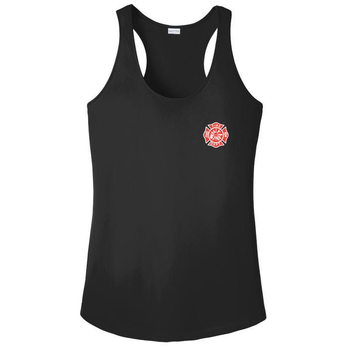 Fire Department Logo Uniform Fireman Symbol Firefighter Gear Ladies PosiCharge Competitor Racerback Tank