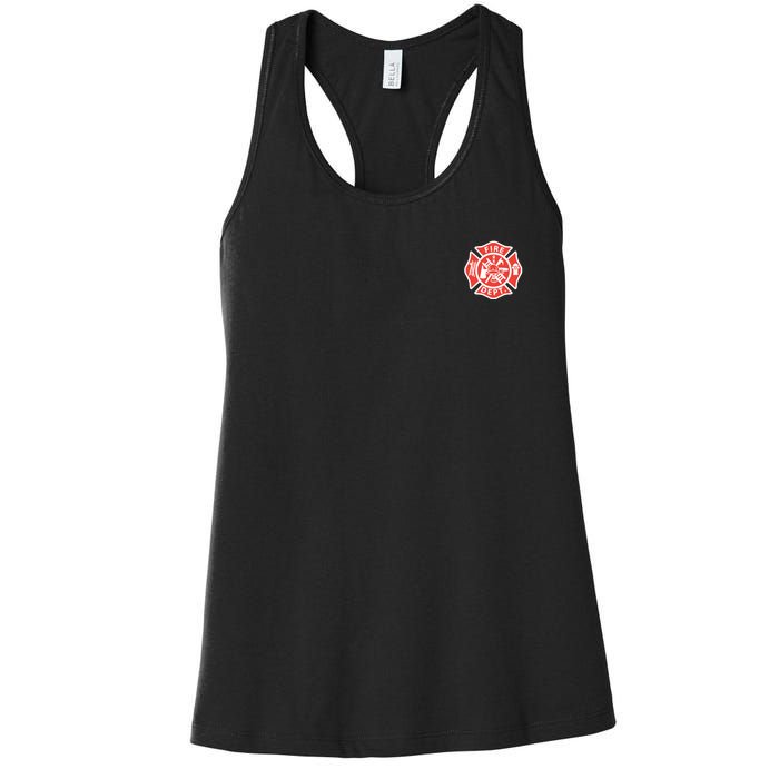 Fire Department Logo Uniform Fireman Symbol Firefighter Gear Women's Racerback Tank