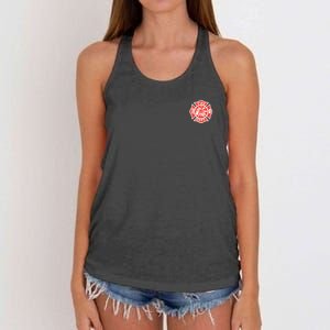 Fire Department Logo Uniform Fireman Symbol Firefighter Gear Women's Knotted Racerback Tank