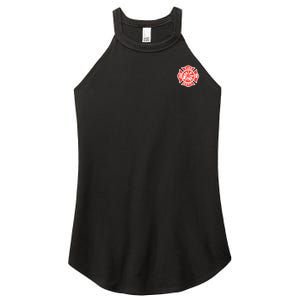 Fire Department Logo Uniform Fireman Symbol Firefighter Gear Women's Perfect Tri Rocker Tank